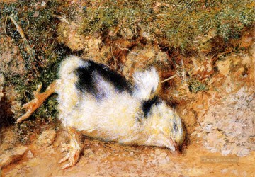 Fowl Painting - John Ruskins dead chick British William Holman Hunt